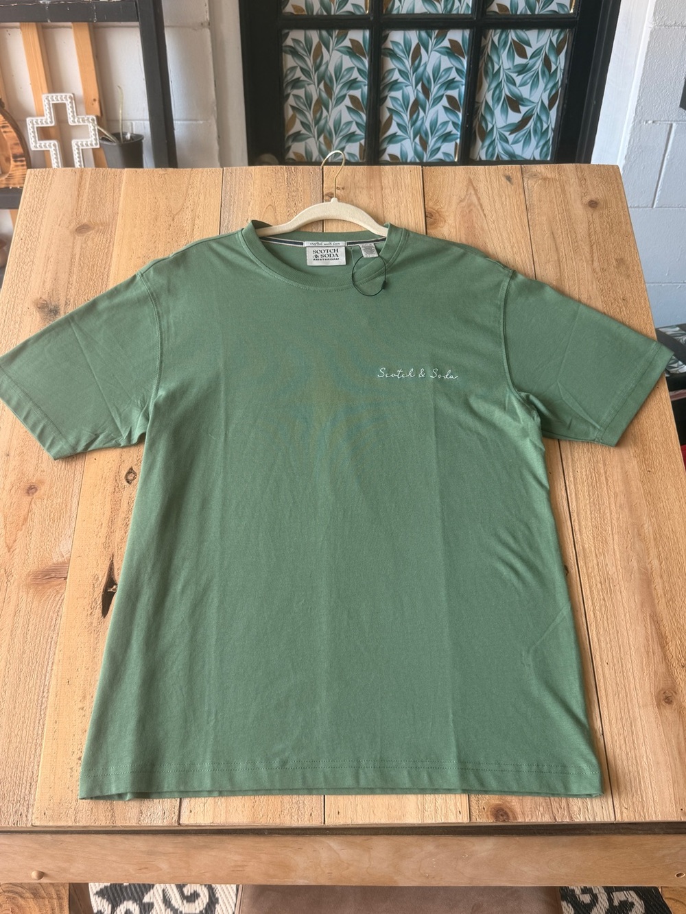 Scotch & Soda men’s Olive Green Short-Sleeve Crew Tee size S NWT